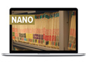 Laptop with the word Nano
